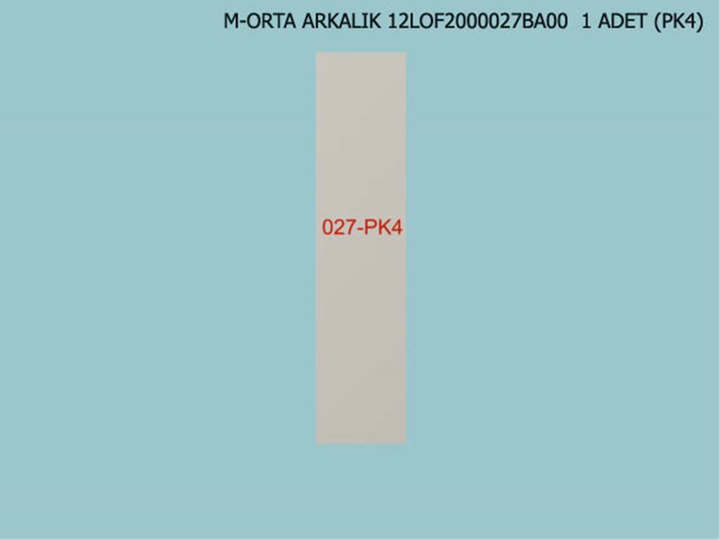 12LOF2000027BABA, 3 KPL GRD ORTA ARKALIK /KREM/HAM (EN)