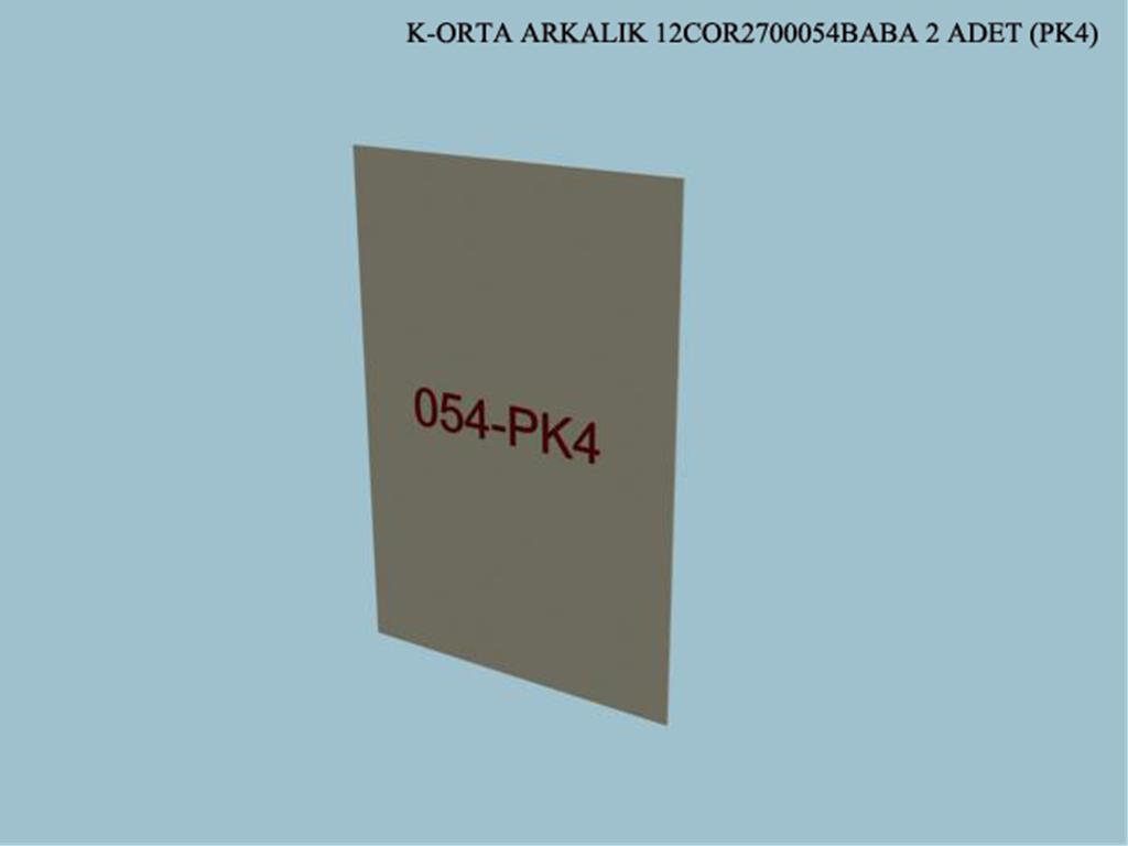 12COR2700054BABA, BUFE ORTA ARKALIK / KREM