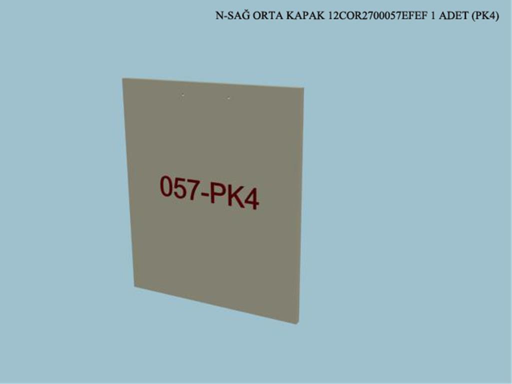12COR2700057EFEF, BUFE ORTA KAPAK/CORDOBA KREM