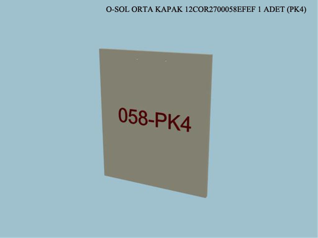 12COR2700058EFEF, SOL ORTA KAPAK