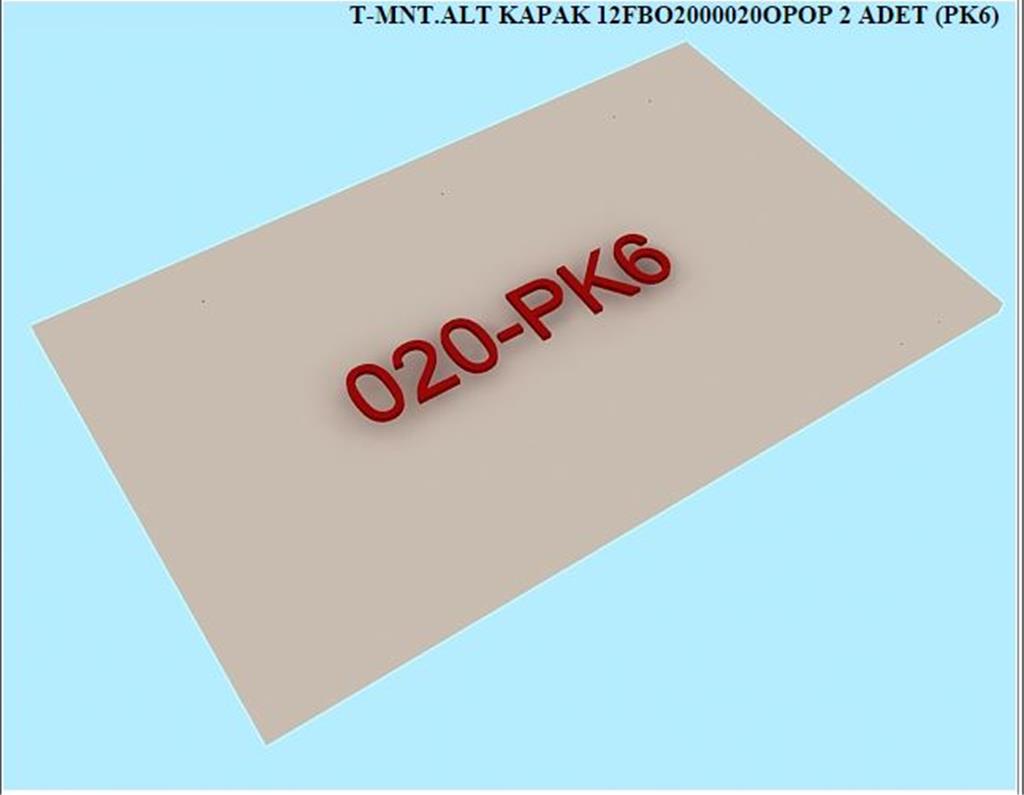12FBO2000020OPOP, MONTELI ALT KAPAK / OPAK BEYAZ