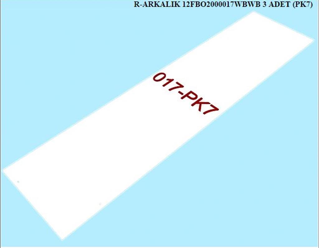 12FBO2000017WBWB, SRG GRD ARKALIK / BEYAZ