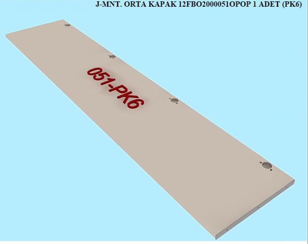 12FBO2000051OPOP, 5 KPL GRD MONTELI ORTA KAPAK/OPAK BEYAZ