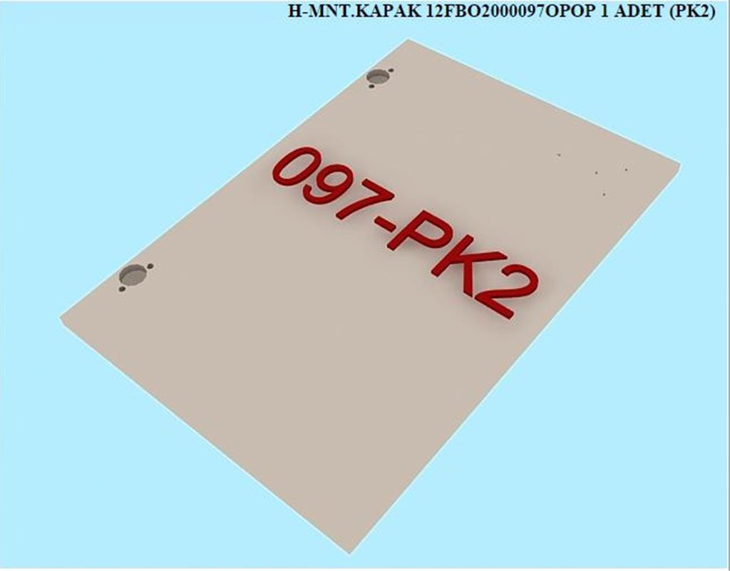 12FBO2000097OPOP, T.MASASI MONTELI KAPAK  / OPAK BEYAZ