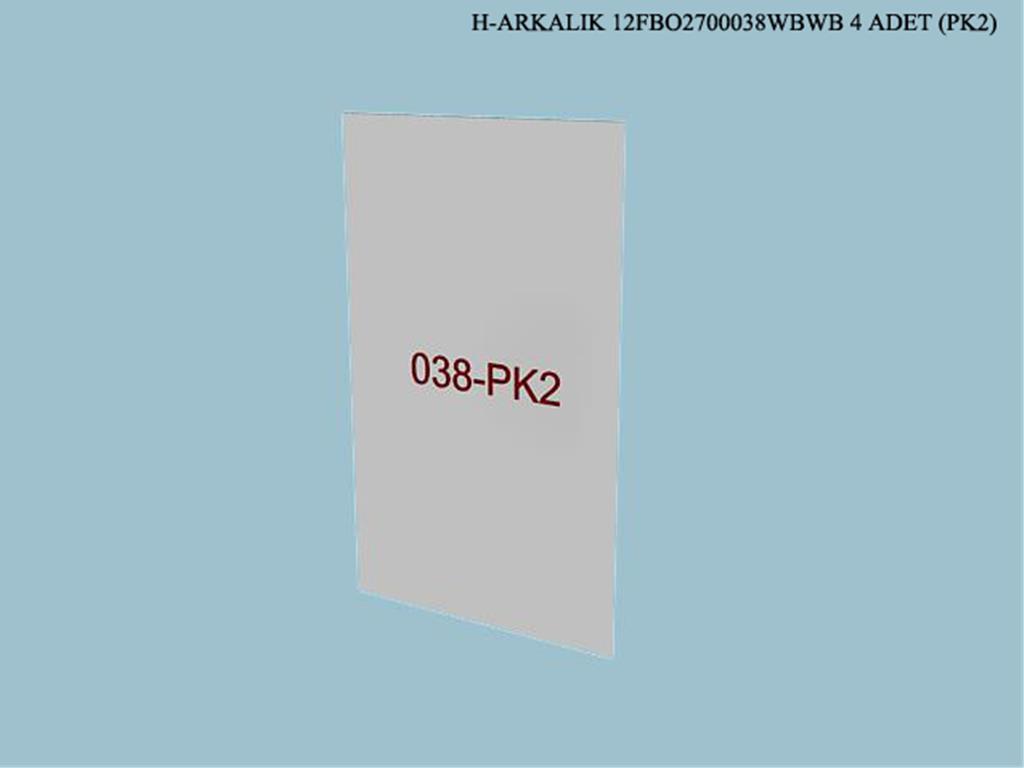 12FBO2700038WBWB, BUFE ARKALIK / BEYAZ