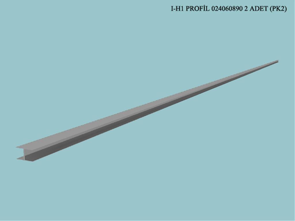 0240600890, PVC H1PRF 4MM RALL 9003-670MM