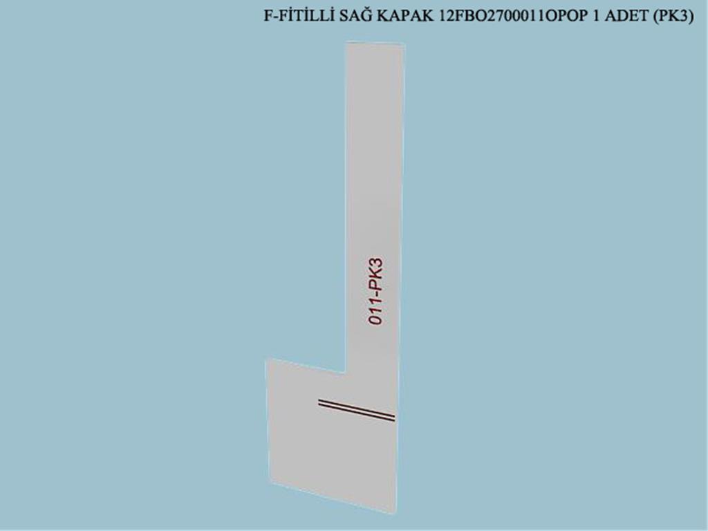 12FBO2700011OPOP, VITRIN FITILLI SAG KAPAK /OP.BEYAZ