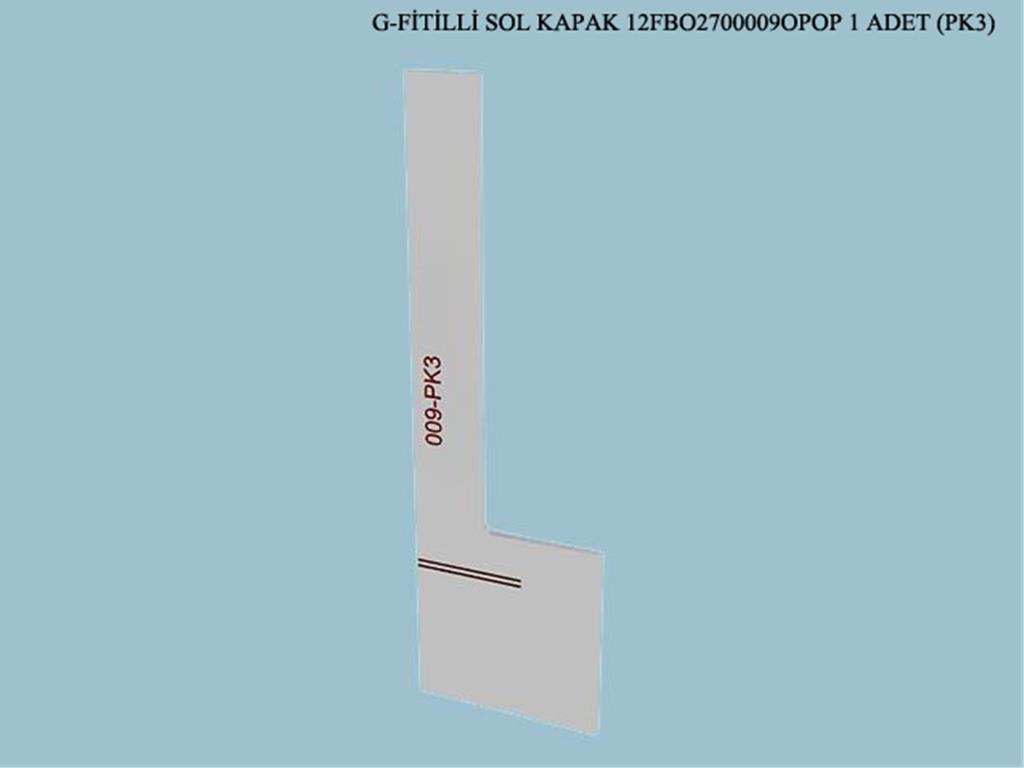 12FBO2700009OPOP, VITRIN FITILLI SOL KAPAK /OP.BEYAZ