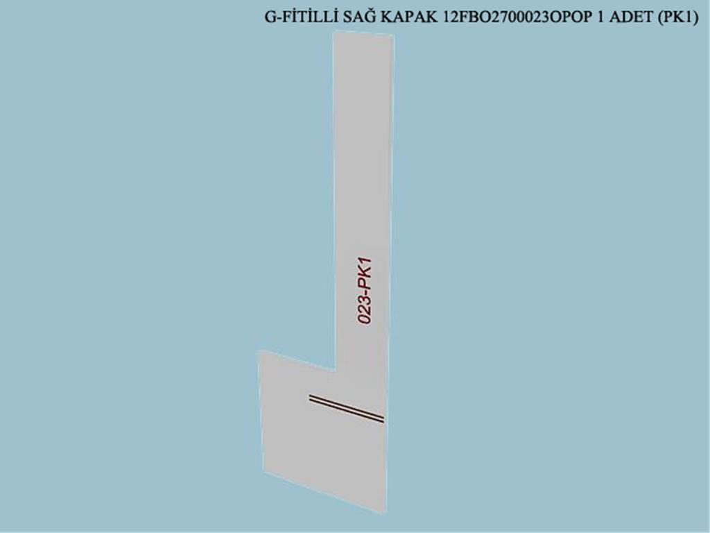 12FBO2700023OPOP, GUMUSLUK FITILLI SAG KAPAK /OP.BEYAZ