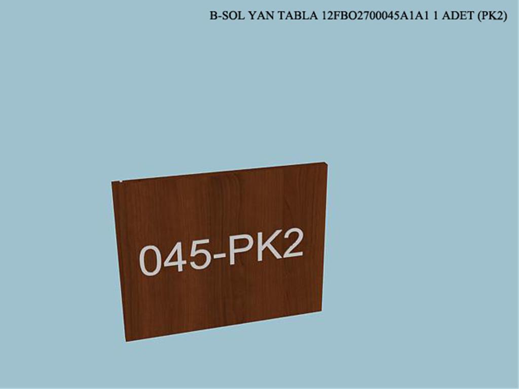 12FBO2700045A1A1, SOL YAN TABLA