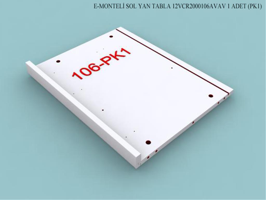 12VCR2000106AVAV, T.MASASI MONTELI SOL YAN TABLA / BEYAZ (EN)