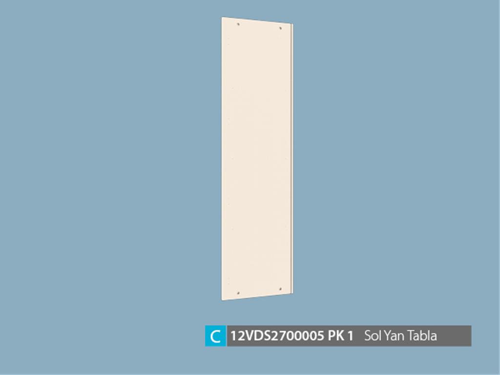 12VDS2700005OPOP, VİTRİN SOL YAN TABLA/OPAK BEYAZ