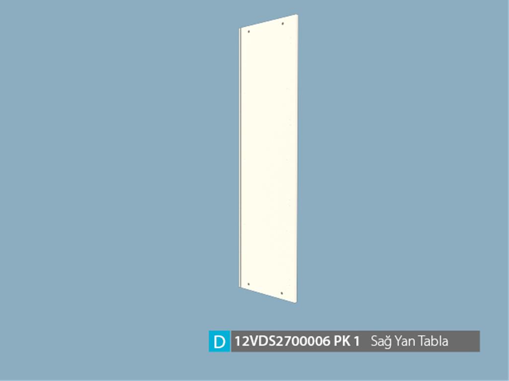 12VDS2700006OPOP, VİTRİN SAG YAN TABLA/OPAK BEYAZ