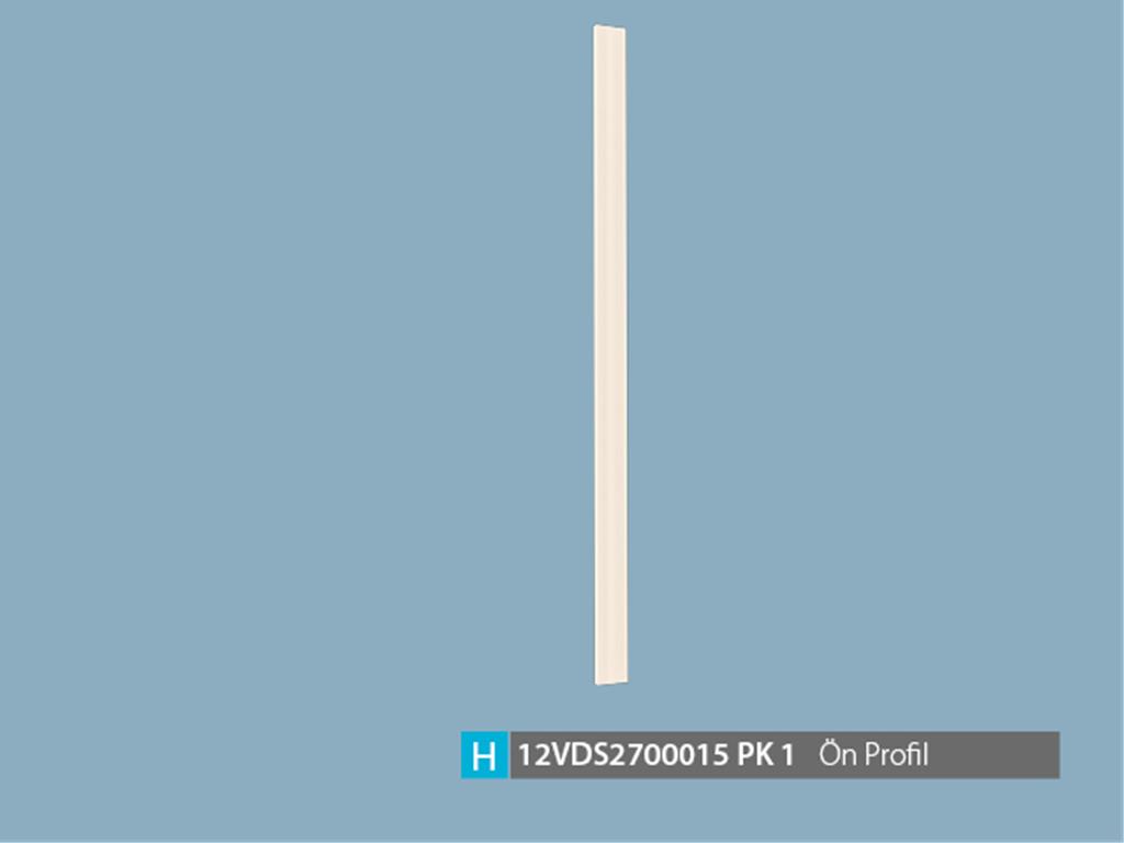 12VDS2700015OPOP, VİTRİN ÖN PROFİL/OPAK BEYAZ