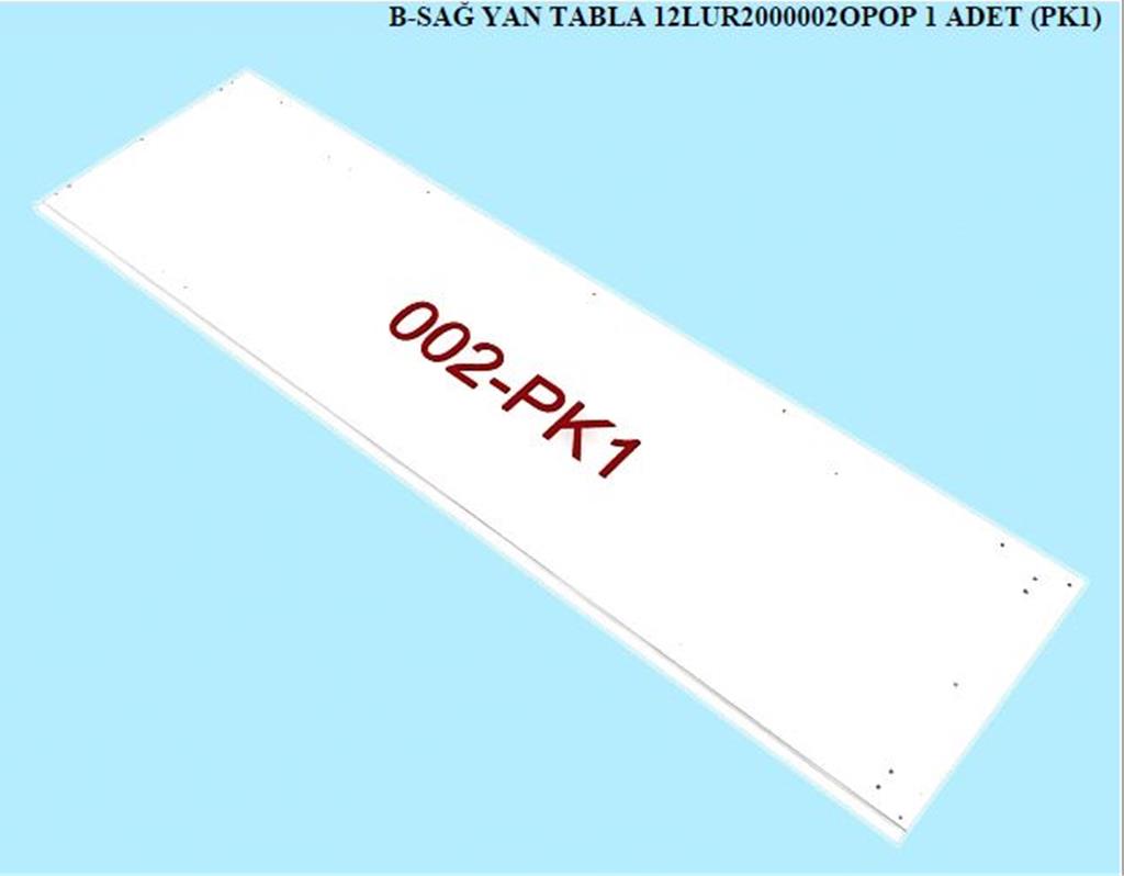12LUR2000002OPOP, SRG GRD SAG YAN TABLA/OPAK BEYAZ