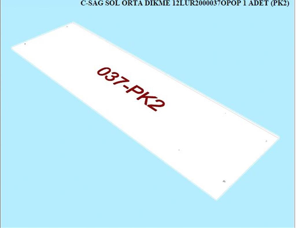 12LUR2000037OPOP, 5 KPL GRD SAG SOL ORTA DIKME/OPAK BEYAZ