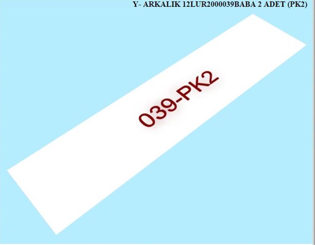 12LUR2000039BABA, 5 KPL GRD ARKALIK/KREM