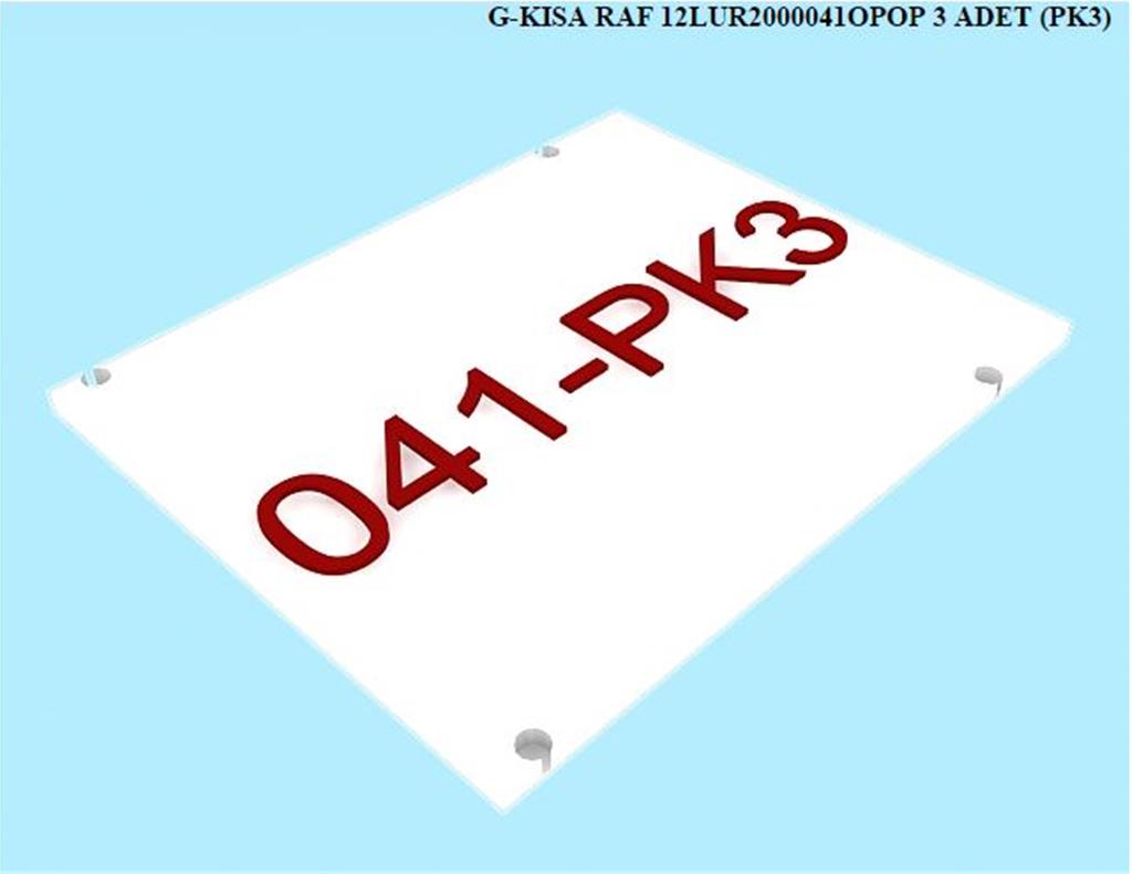 12LUR2000041OPOP, 5 KPL GRD SAG SOL KISA RAF/OPAK BEYAZ