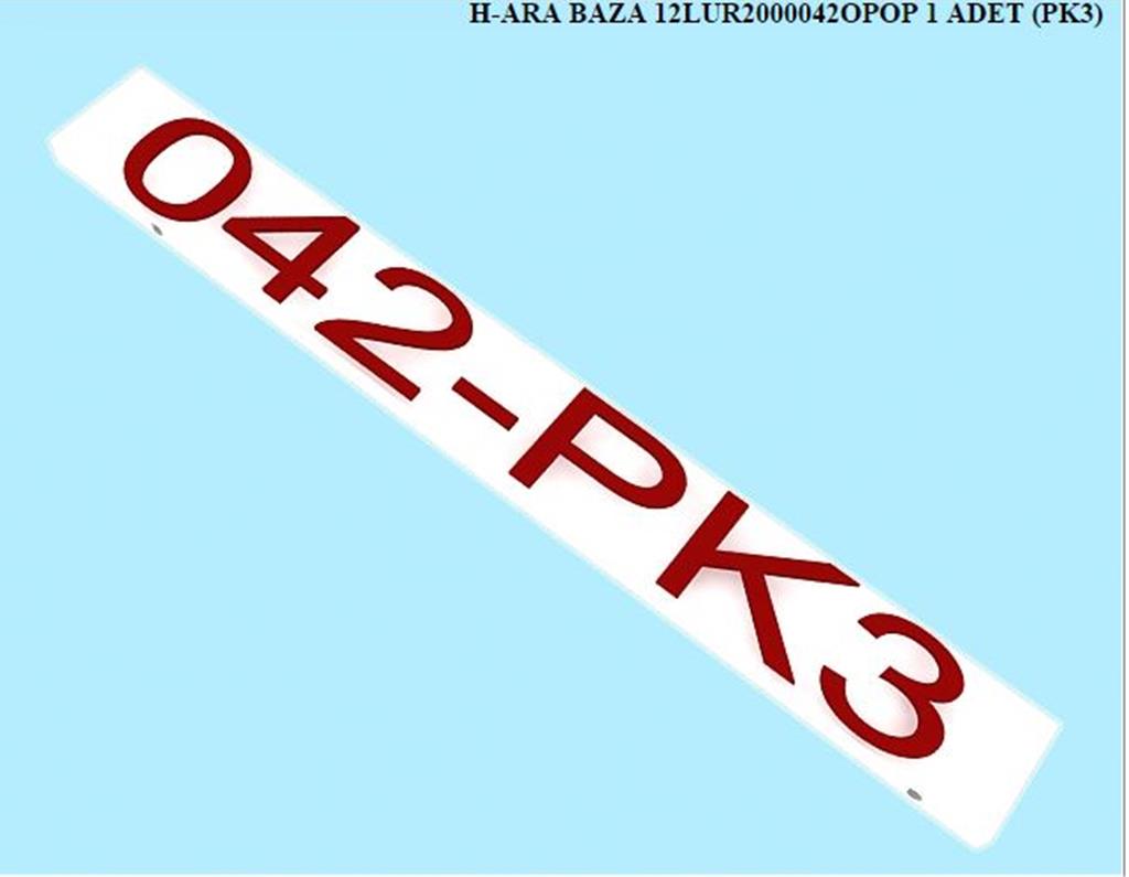 12LUR2000042OPOP, 6 KPL GRD ALT BAZA/OPAK BEYAZ
