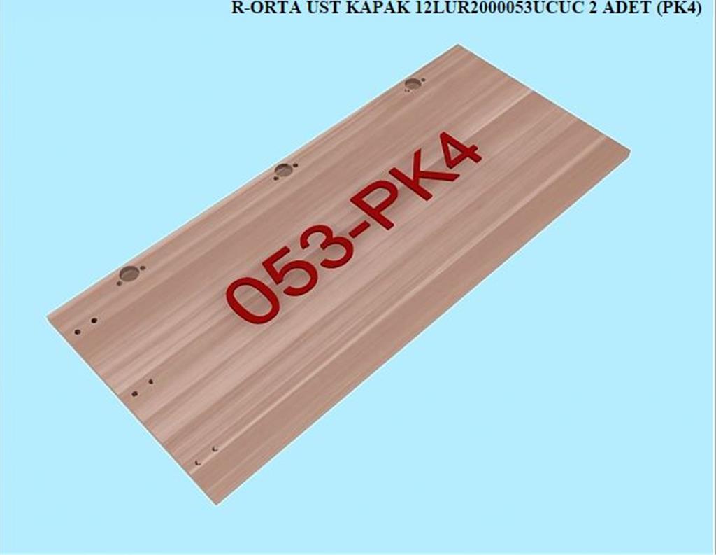 12LUR2000053UCUC, 5 KPL GRD ORTA UST KAPAK/LAURA AHSAP