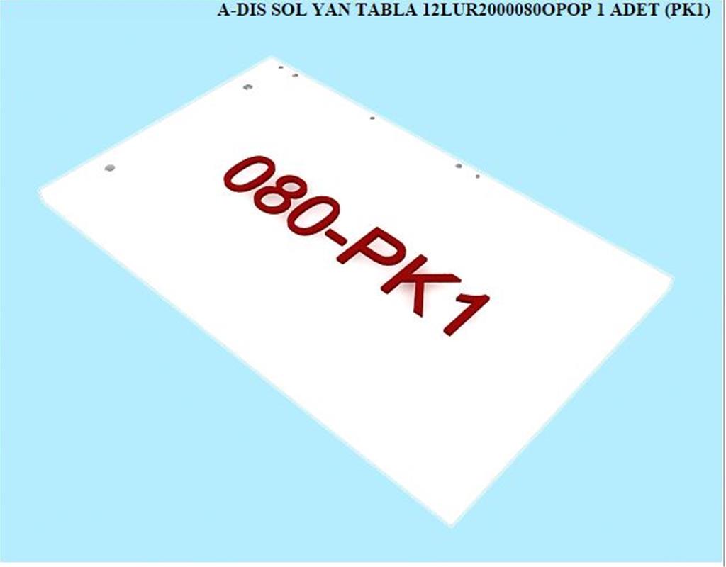 12LUR2000080OPOP, T.MASASI DIS SOL YAN TABLA/OPAK BEYAZ