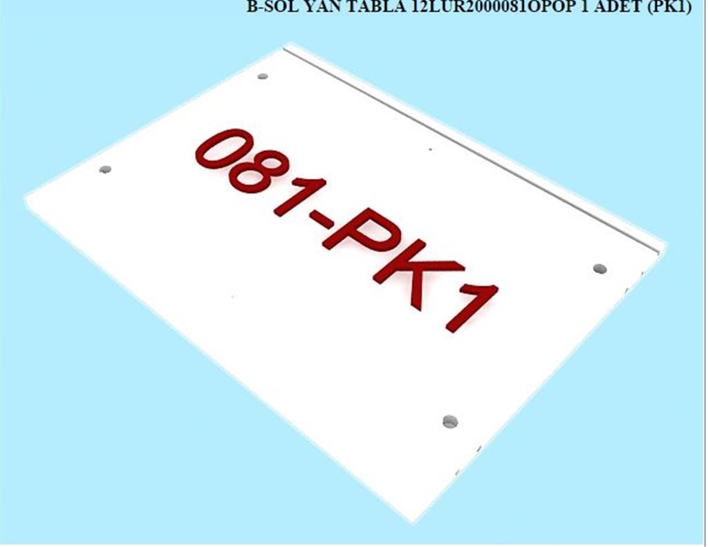 12LUR2000081OPOP, T.MASASI SOL YAN TABLA/OPAK BEYAZ