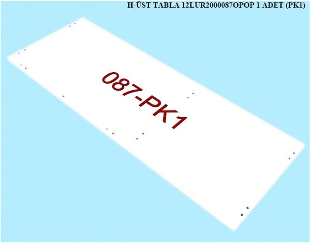 12LUR2000087OPOP, T.MASASI UST TABLA/OPAK BEYAZ