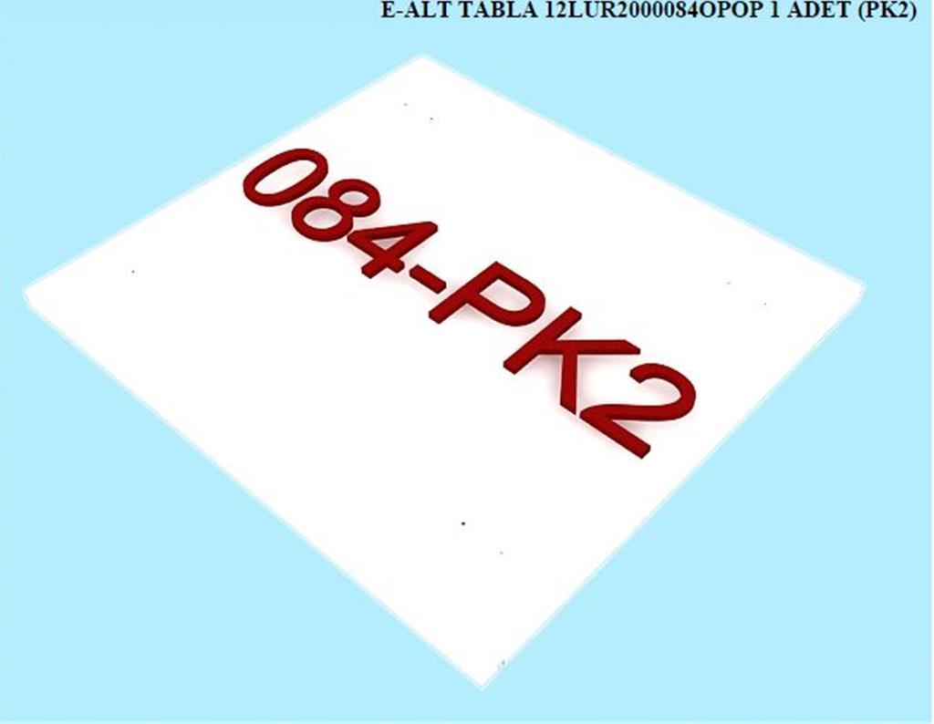 12LUR2000084OPOP, T.MASASI ALT TABLA/OPAK BEYAZ