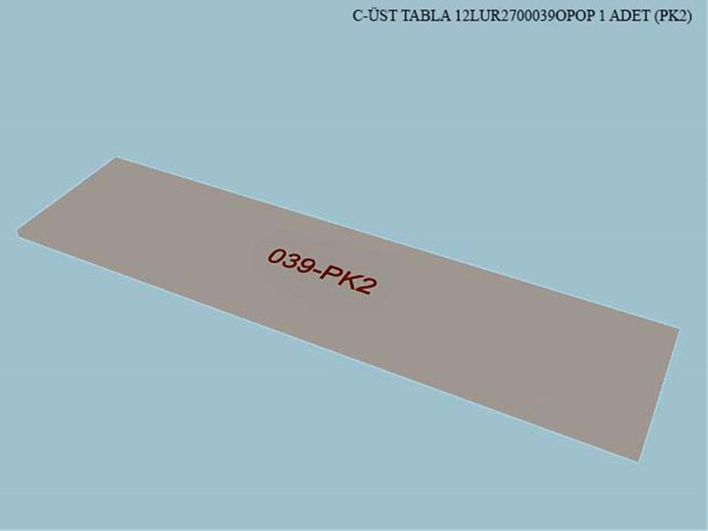 12LUR2700039OPOP, BUFE UST TABLA/OPAK BEYAZ