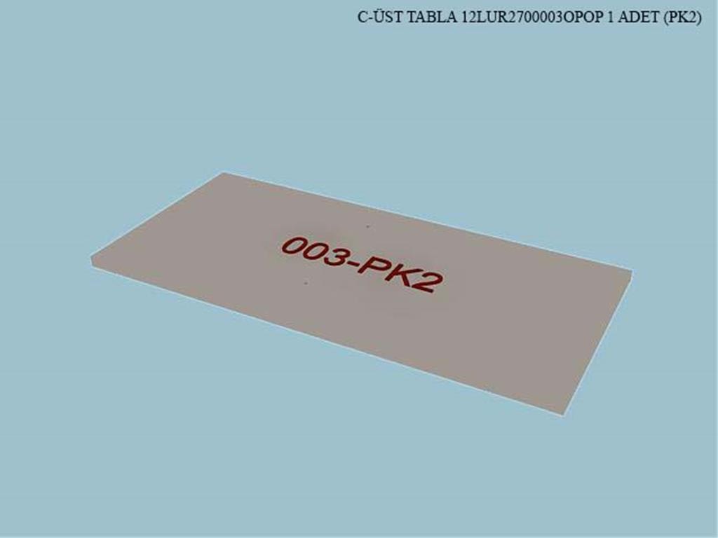 12LUR2700003OPOP, VITRIN UST TABLA/OPAK BEYAZ