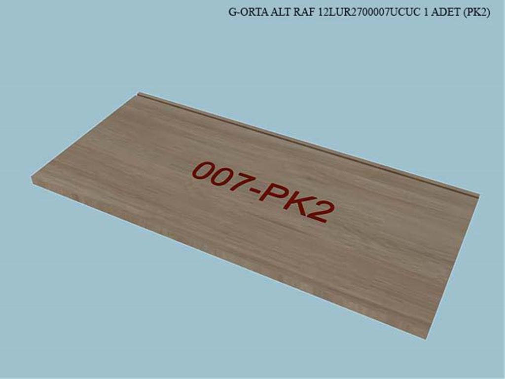 12LUR2700007UCUC, VITRIN ORTA ALT RAF/LAURA AHSAP