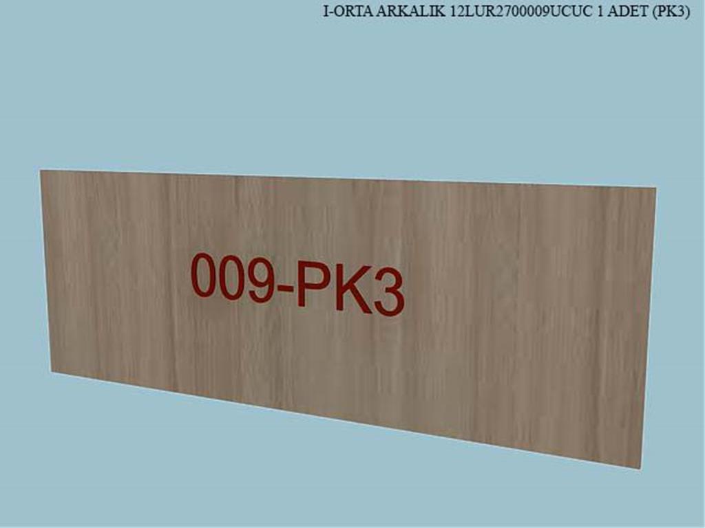 12LUR2700009UCUC, VITRIN ORTA ARKALIK/LAURA AHSAP