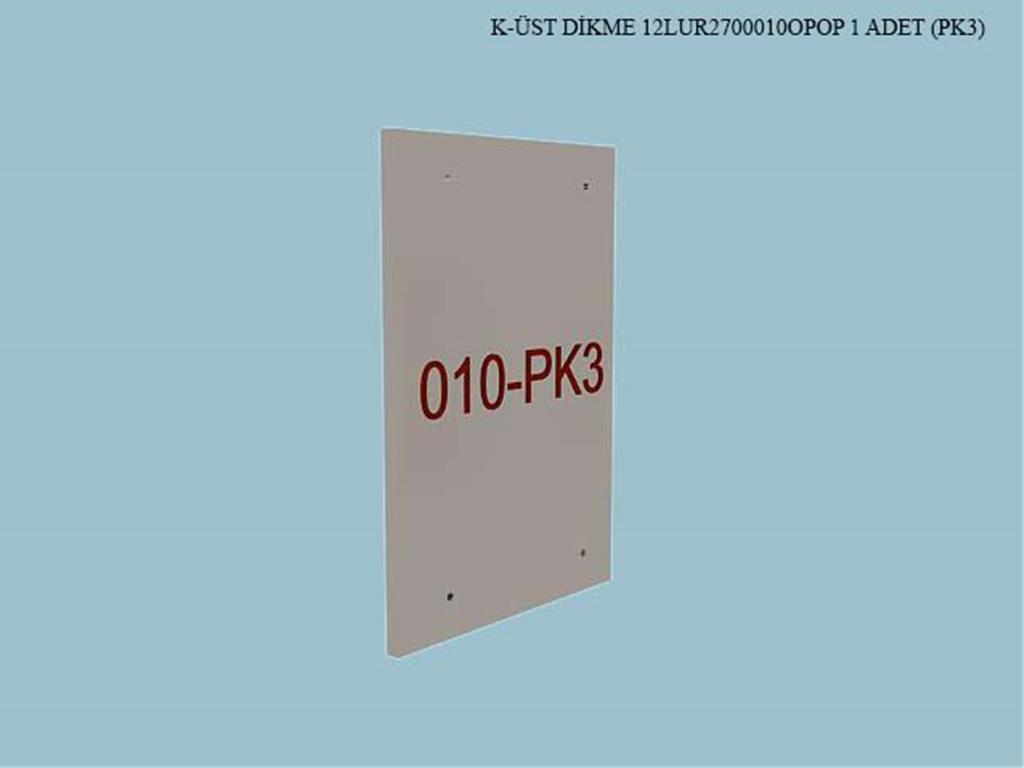 12LUR2700010OPOP, VITRIN UST DIKME/OPAK BEYAZ