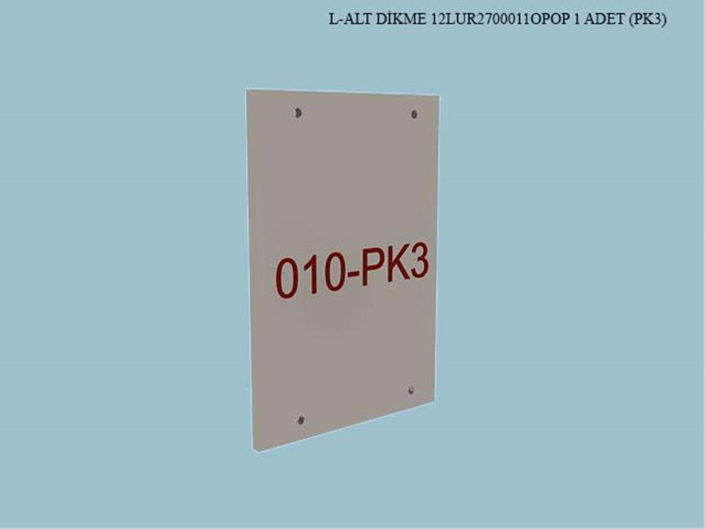 12LUR2700011OPOP, VITRIN ALT DIKME/OPAK BEYAZ