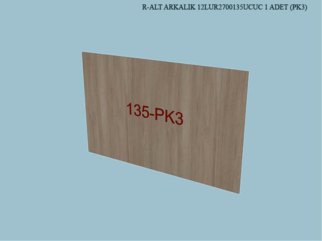 12LUR2700135UCUC, VITRIN ALT ARKALIK/LAURA AHSAP