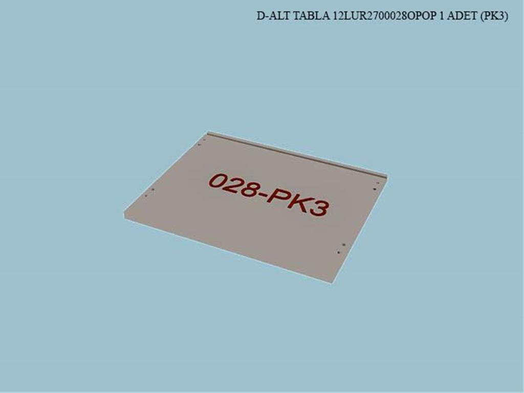 12LUR2700028OPOP, GUMUSLUK ALT TABLA/OPAK BEYAZ