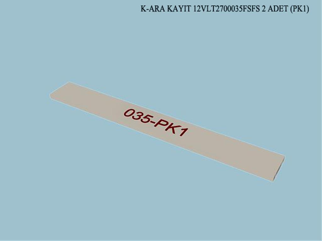 12VLT2700035FSFS, BUFE ARA KAYIT / FILDISI