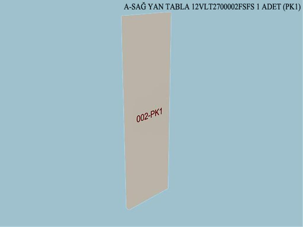 12VLT2700002FSFS, VITRIN SAG YAN TABLA/FILDISI
