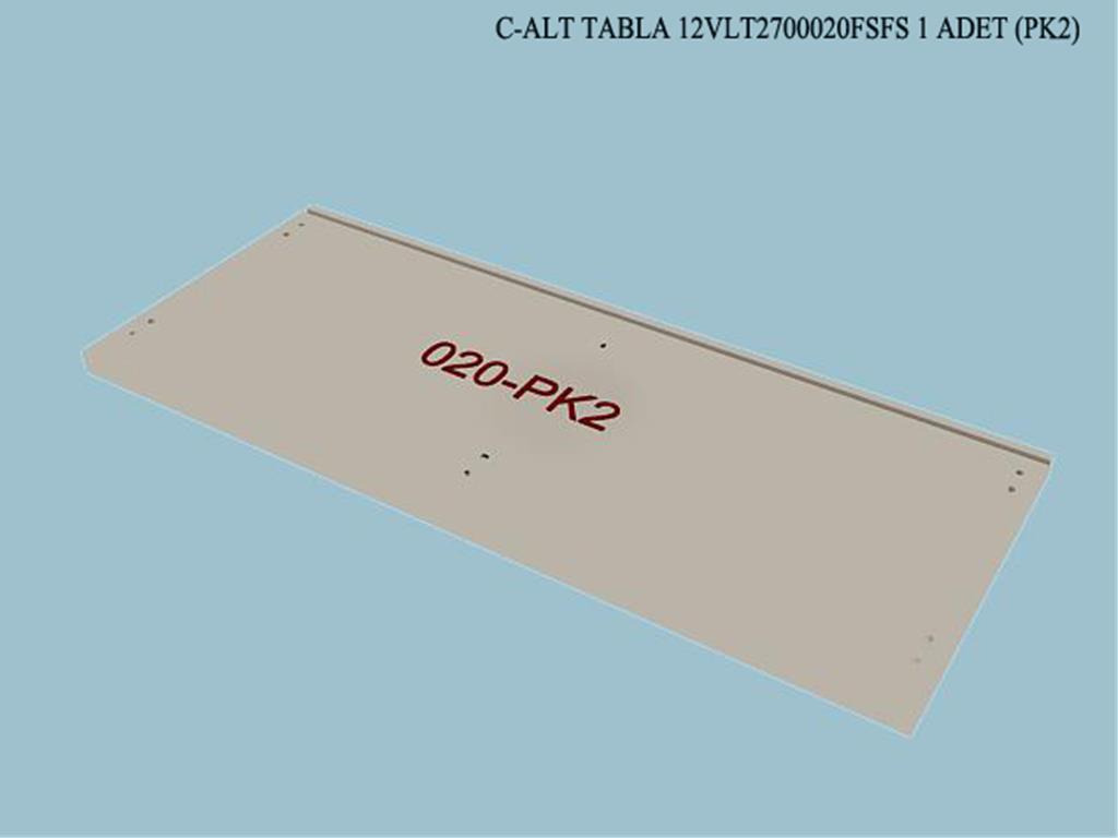 12VLT2700020FSFS, VITRIN ALT TABLA/FILDISI