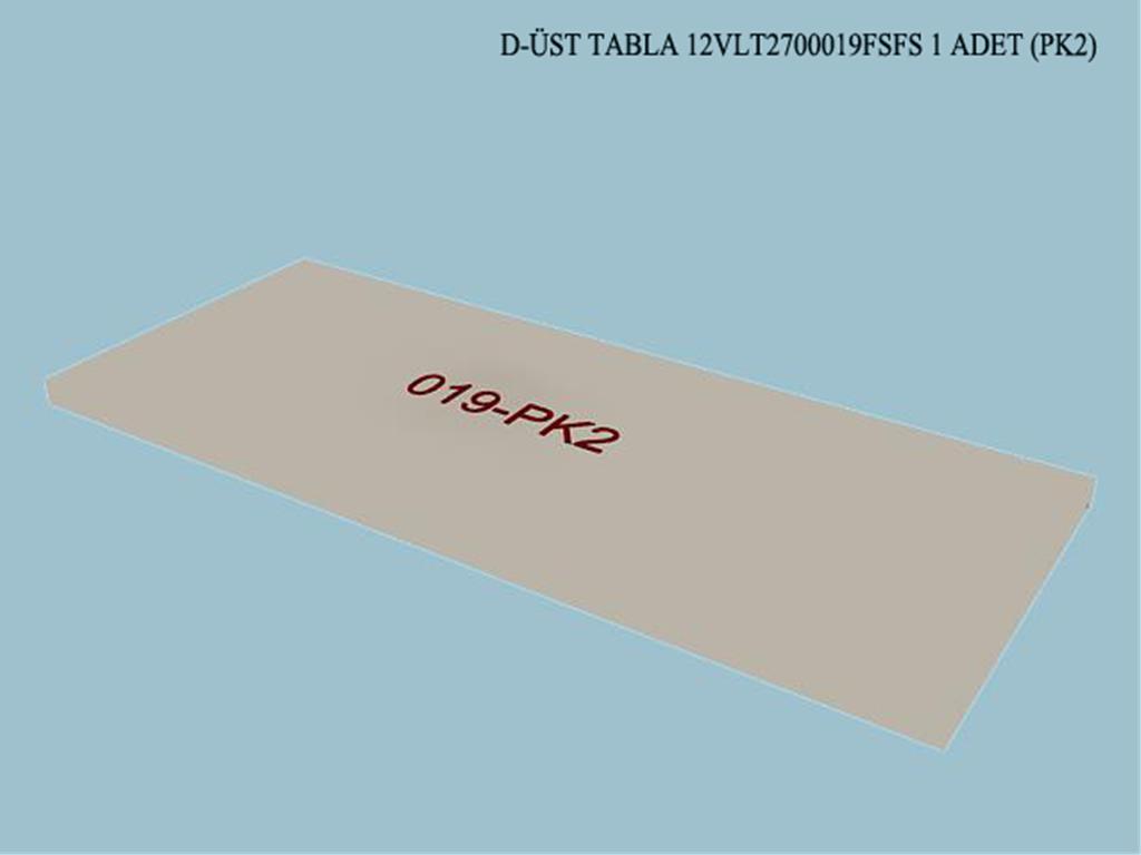 12VLT2700019FSFS, VITRIN UST TABLA/FILDISI