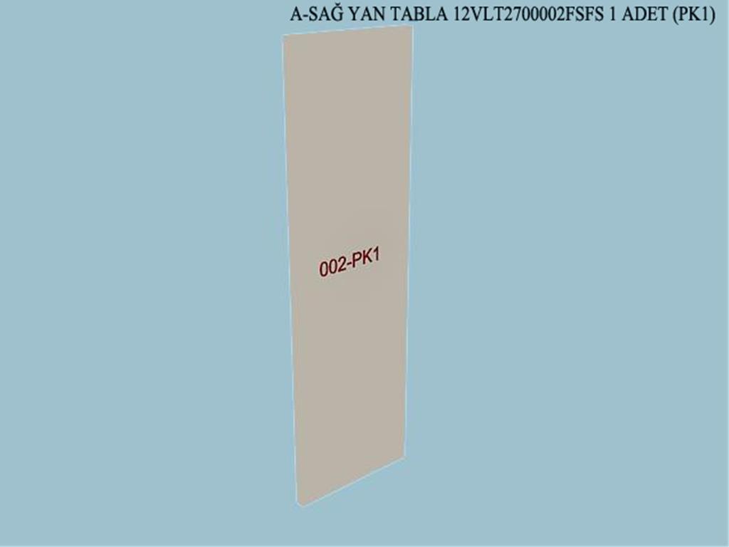 12VLT2700002FSFS, VITRIN SAG YAN TABLA/FILDISI