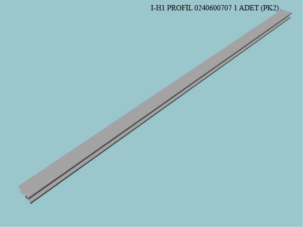 0240600707, PVC H1 PROFIL 4MM RALL 9001-690MM