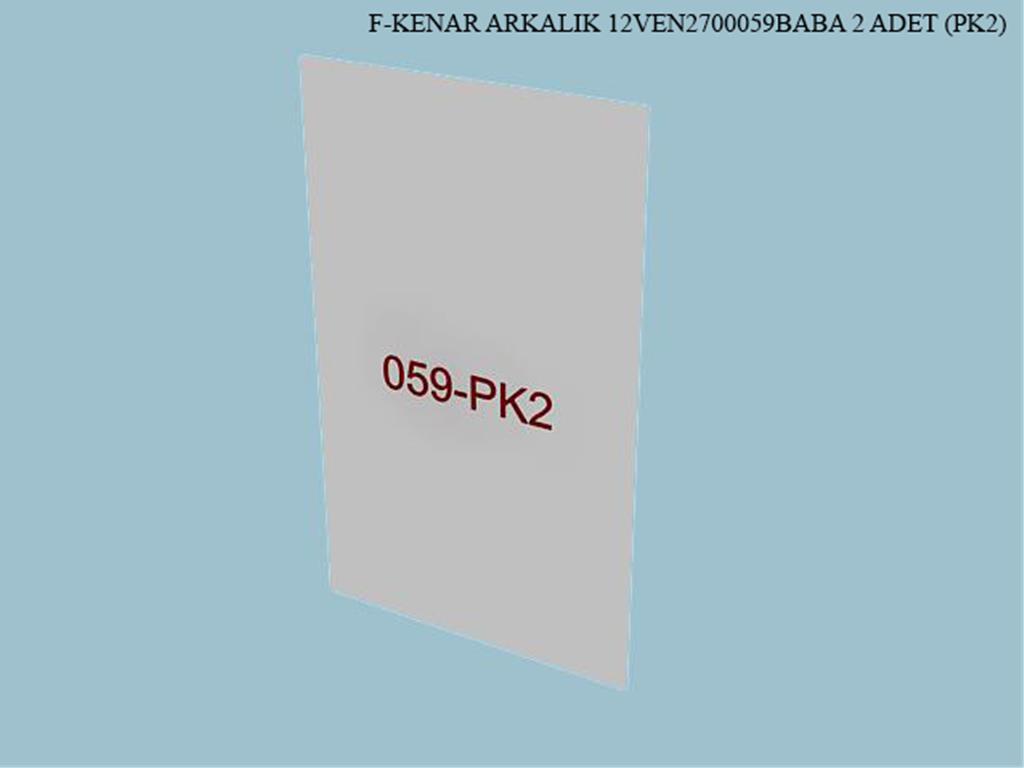 12VEN2700059BABA, BUFE KENAR ARKALIK / KREM