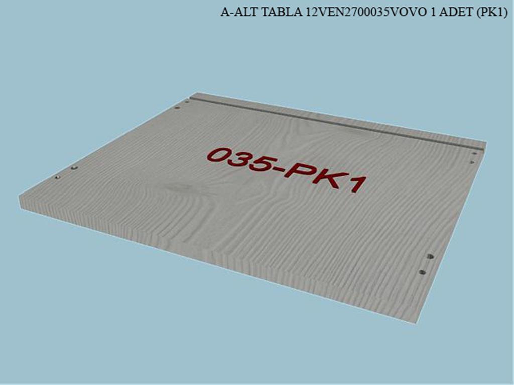 12VEN2700035VOVO, GUMUSLUK ALT TABLA/VENT.LDN.