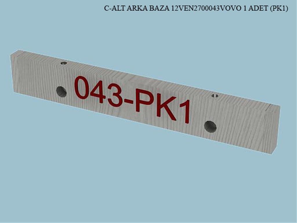 12VEN2700043VOVO, GUMUSLUK ALT ARKA BAZA/VENT.LDN.