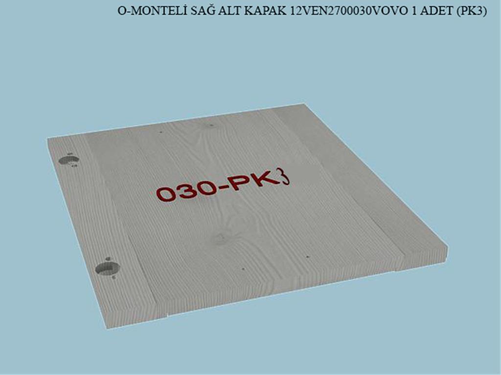 12VEN2700030VOVO, GUMUSLUK MONTELI SAG ALT KAPAK/VENT.LDN.