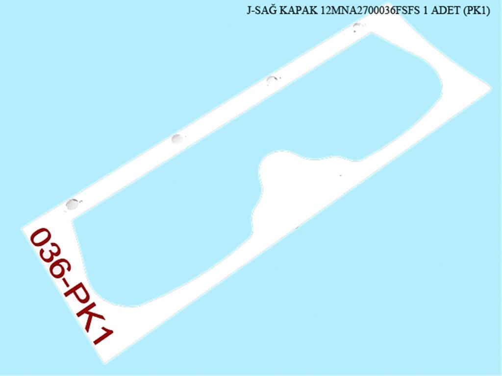 12MNA2700036FSFS, VITRIN SAG KAPAK / FILDISI