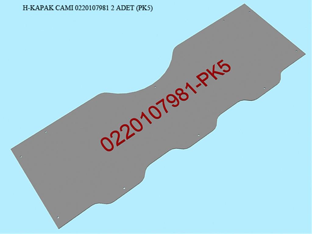 0220107981, VITRIN-GUMUSLUK KAPAK CAMI