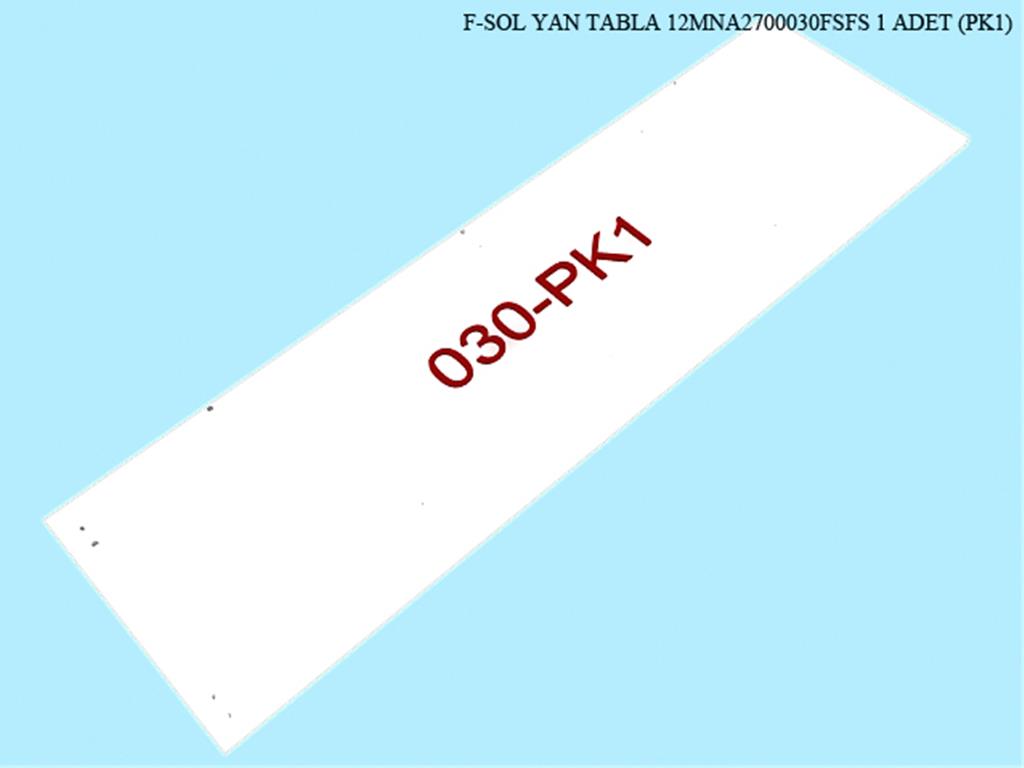 12MNA2700030FSFS, VITRIN SOL YAN TABLA / FILDISI