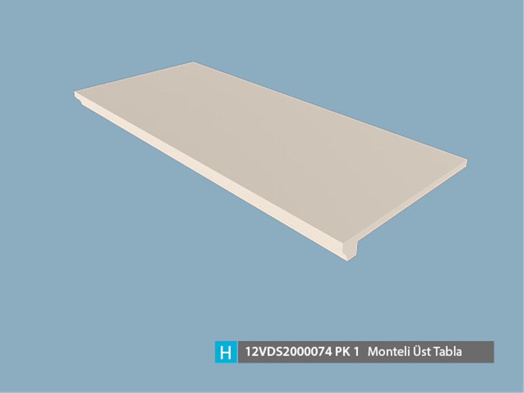 12VDS2000074OPOP, T. MASASI MONTELİ ÜST TABLA / OPAK BEYAZ
